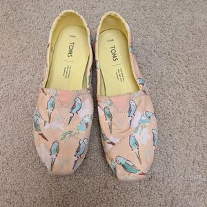 TOMS Parrot Print Slip-On Shoes